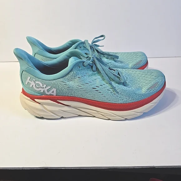 NWOT Ladies Hoka One One Clifton 8 In Aquareelle Sneakers - Picture 6 of 10